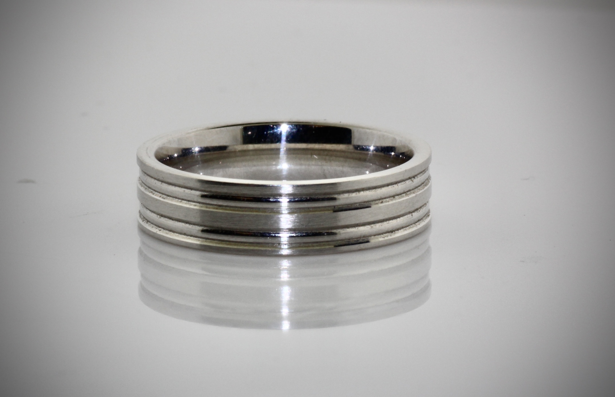 14K White Gold 6mm Wedding Band (please indicate desired size)