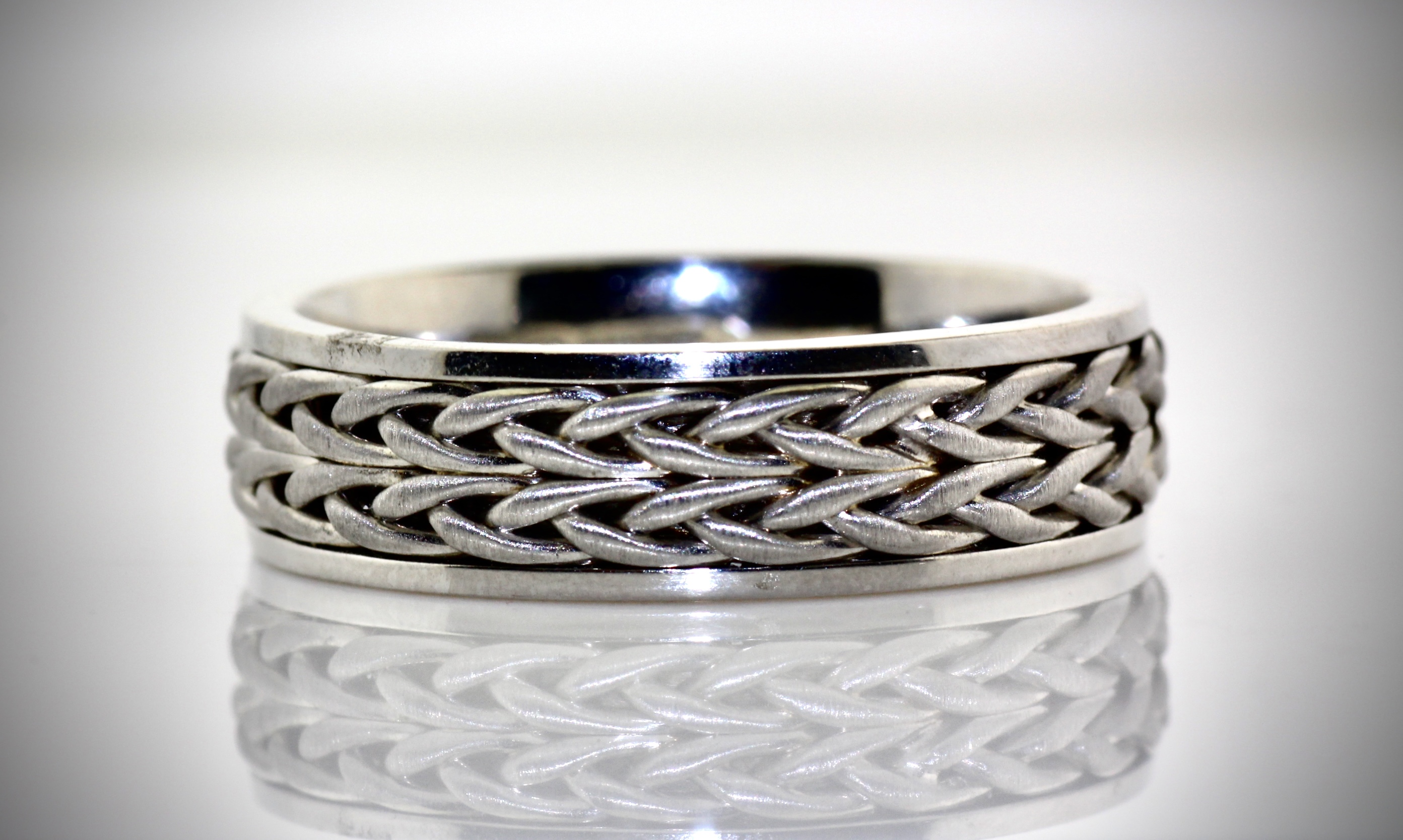 Platinum Handmade Woven Wedding Band - Size 11.25 (one of a kind)