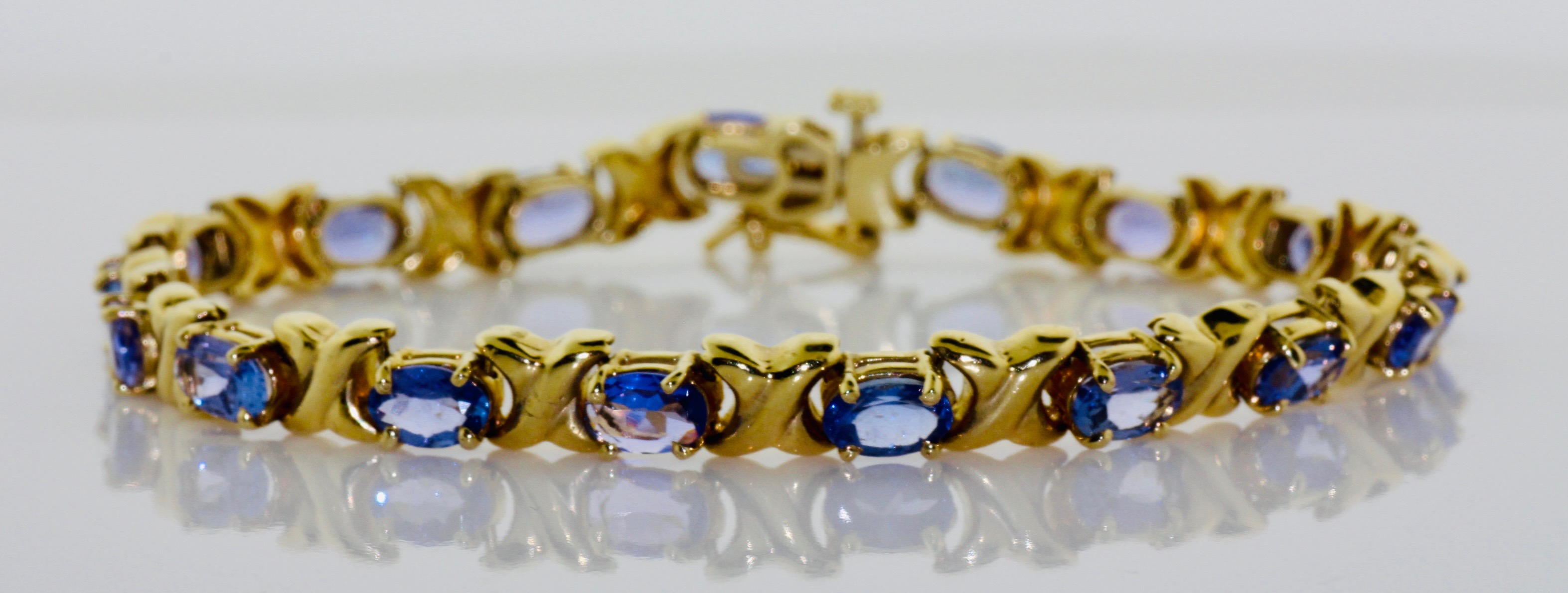 14K Yellow Gold Tanzanite Bracelet