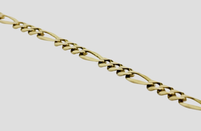 14K Yellow Gold 8" Figaro (6mm) Bracelet
