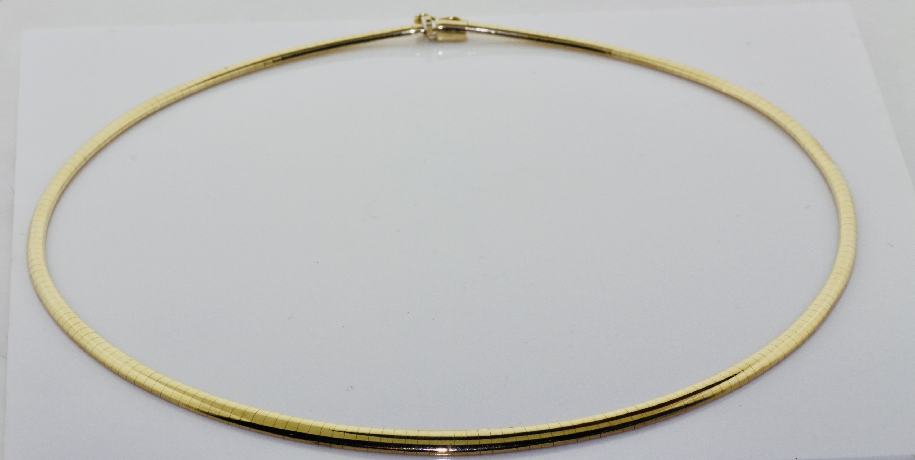 14K Yellow Gold Solid 16 inch 5.0mm Omega chain