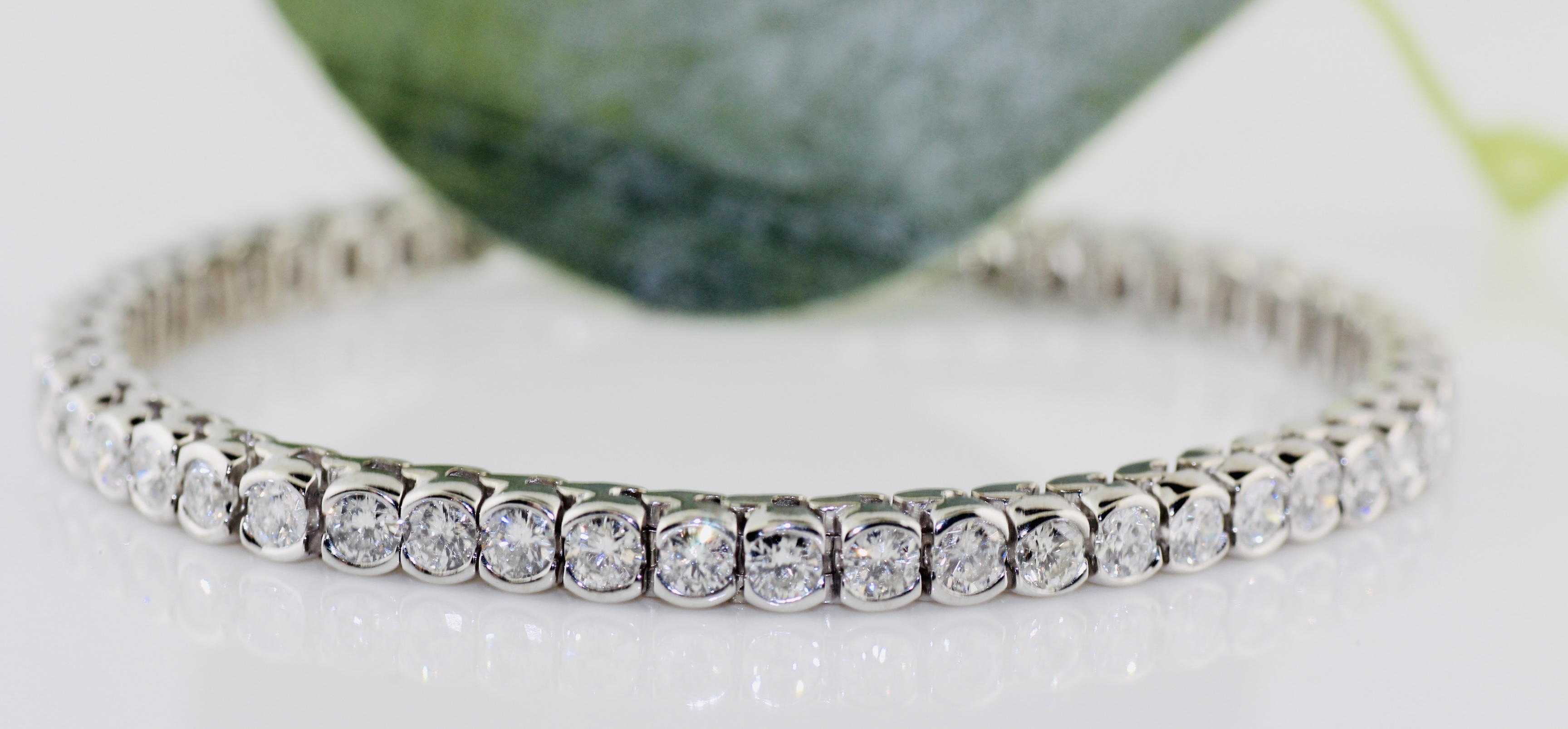 14K White Gold Diamond (7.00ctw, SI1-Si2, G-H) Tennis Bracelet