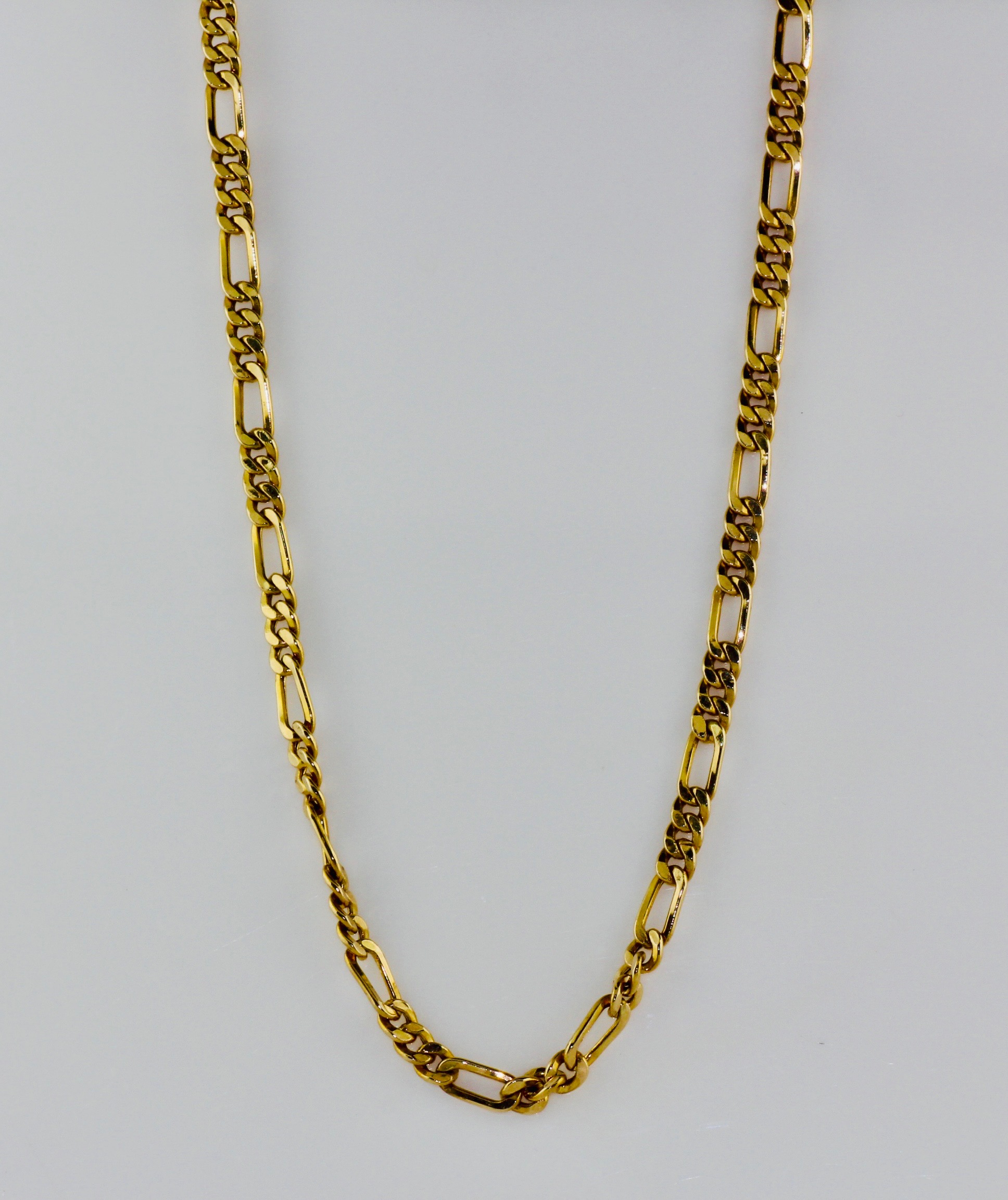 14K Yellow Gold 18" Figaro Chain