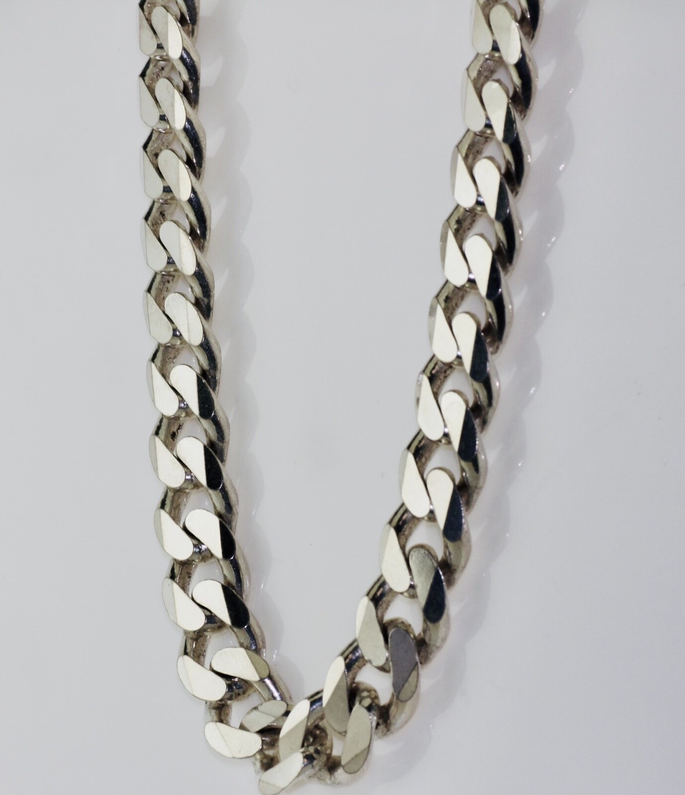 Sterling silver 22" Cuban link chain