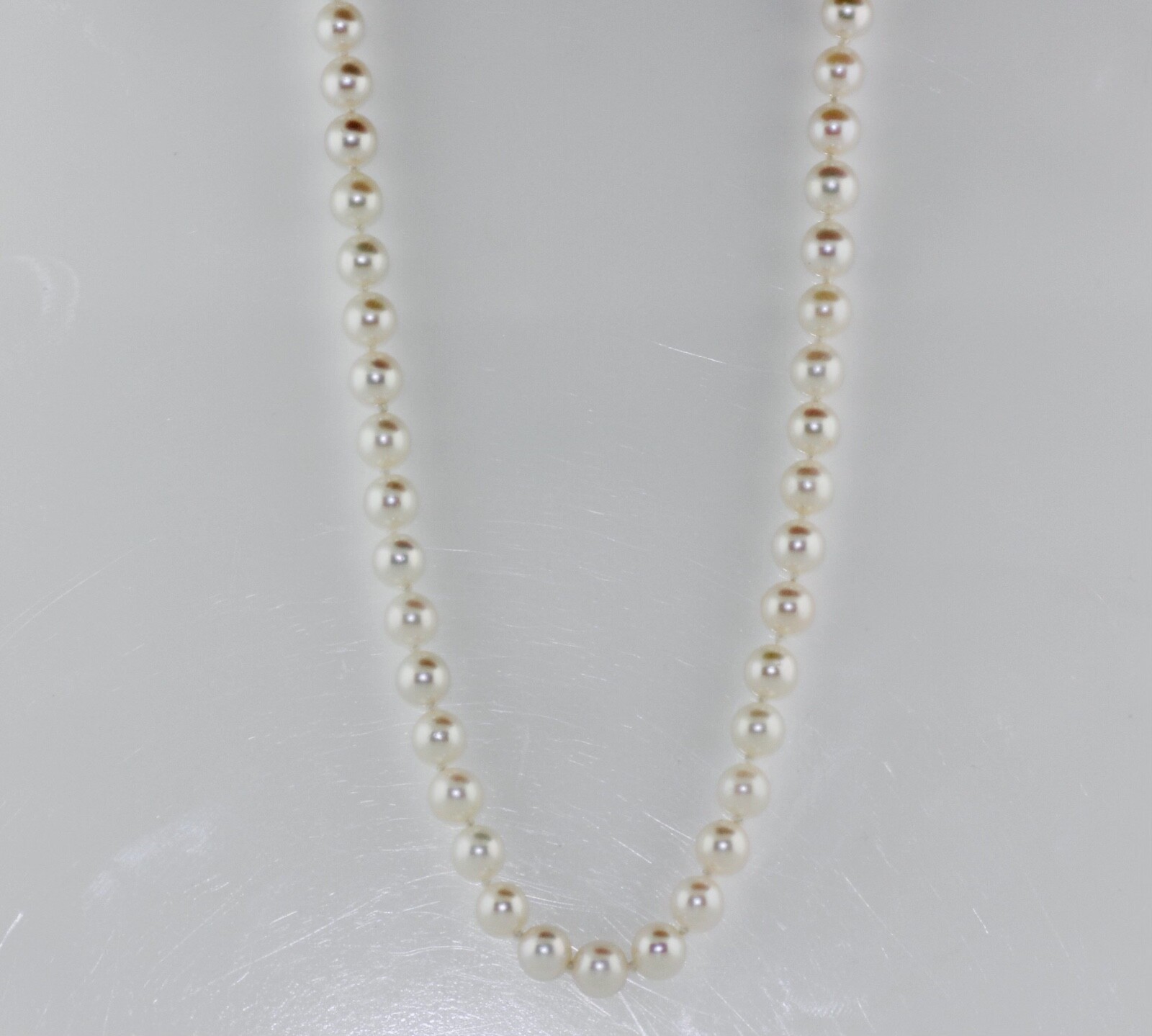 16" Mikimoto pearl 6.0mm necklace with sterling silver clasp