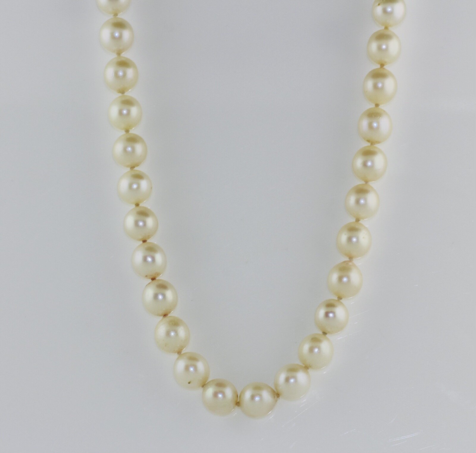 14K yellow gold 16" 8mm single pearl clasp