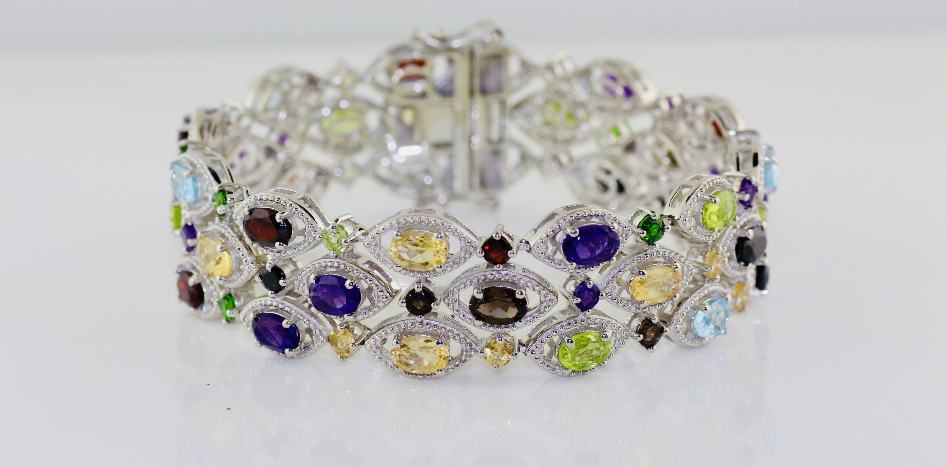 SS Multi-Colored Stone Bracelet