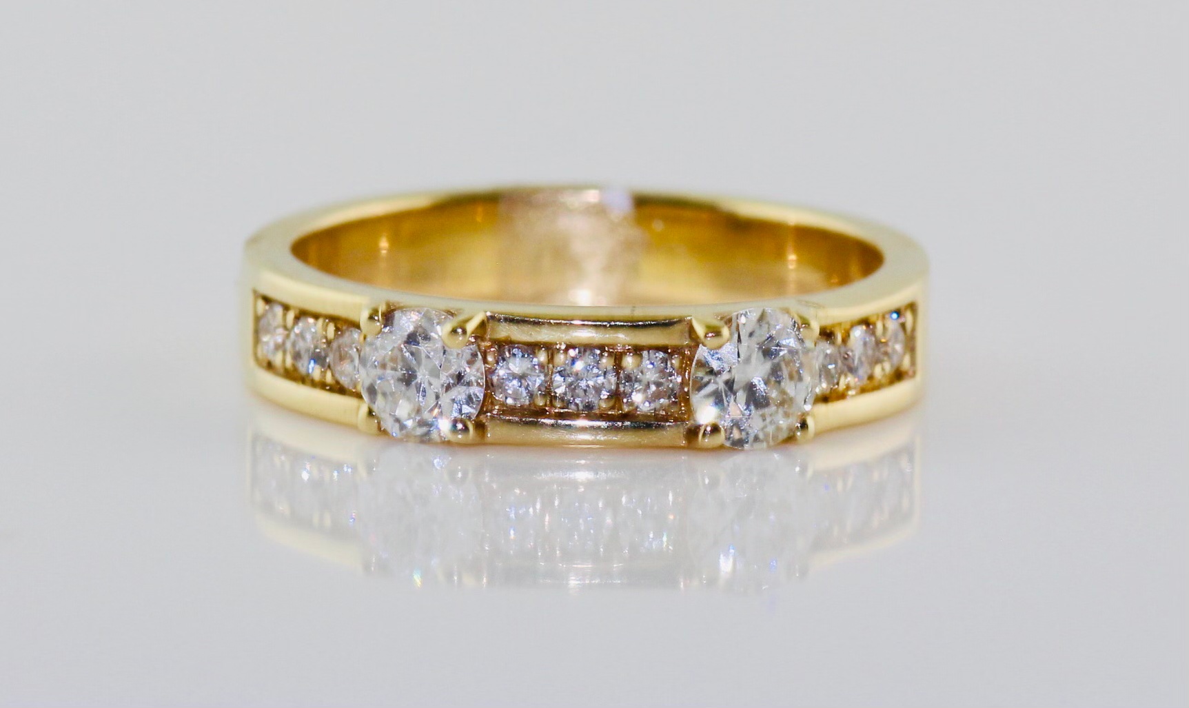 14K Yellow Gold Diamond (1.00ctw SI, H-I) Wedding Band