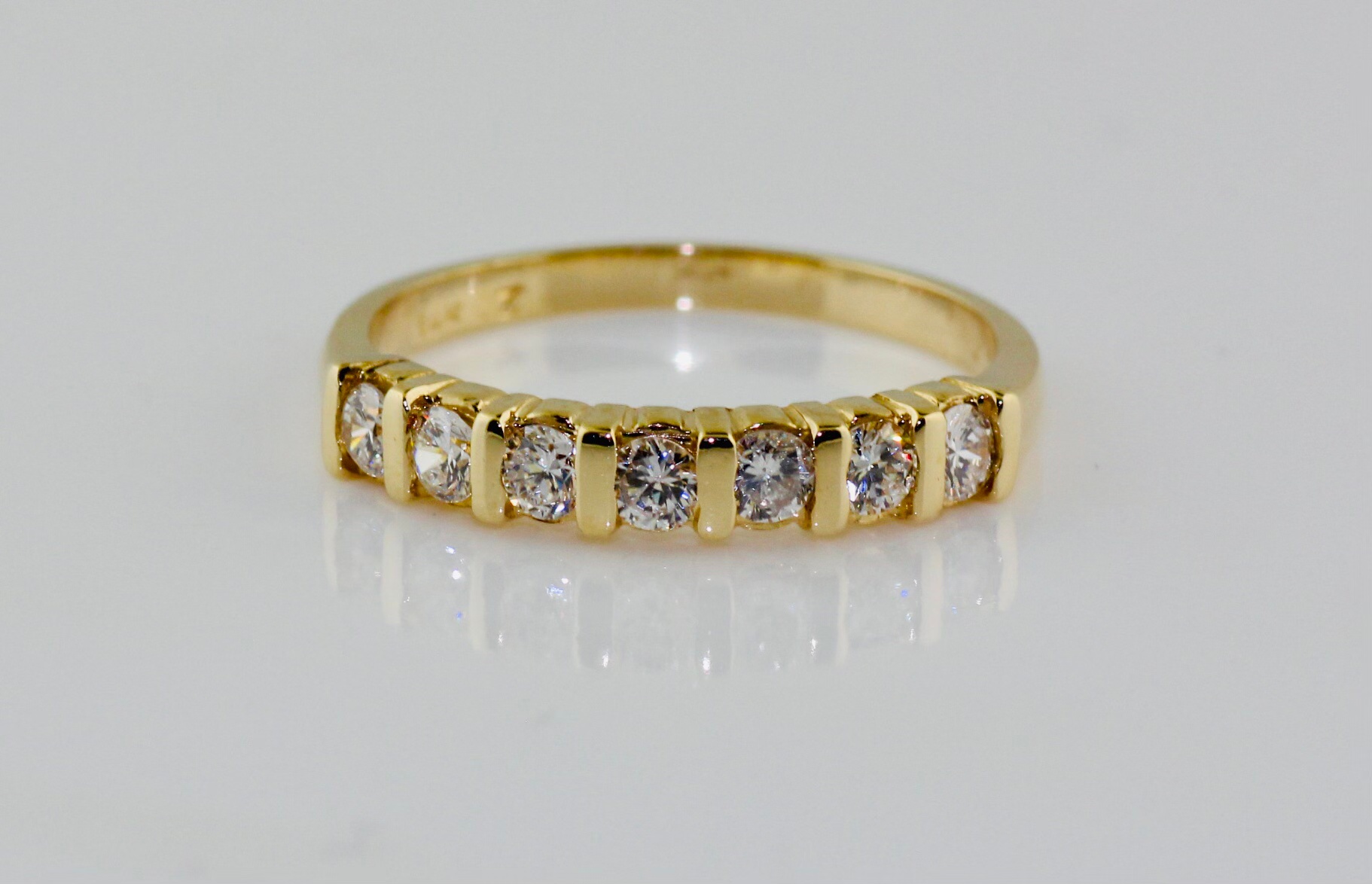 14K Yellow Gold Diamond (0.33ctw, SI1, G-H) Wedding Band