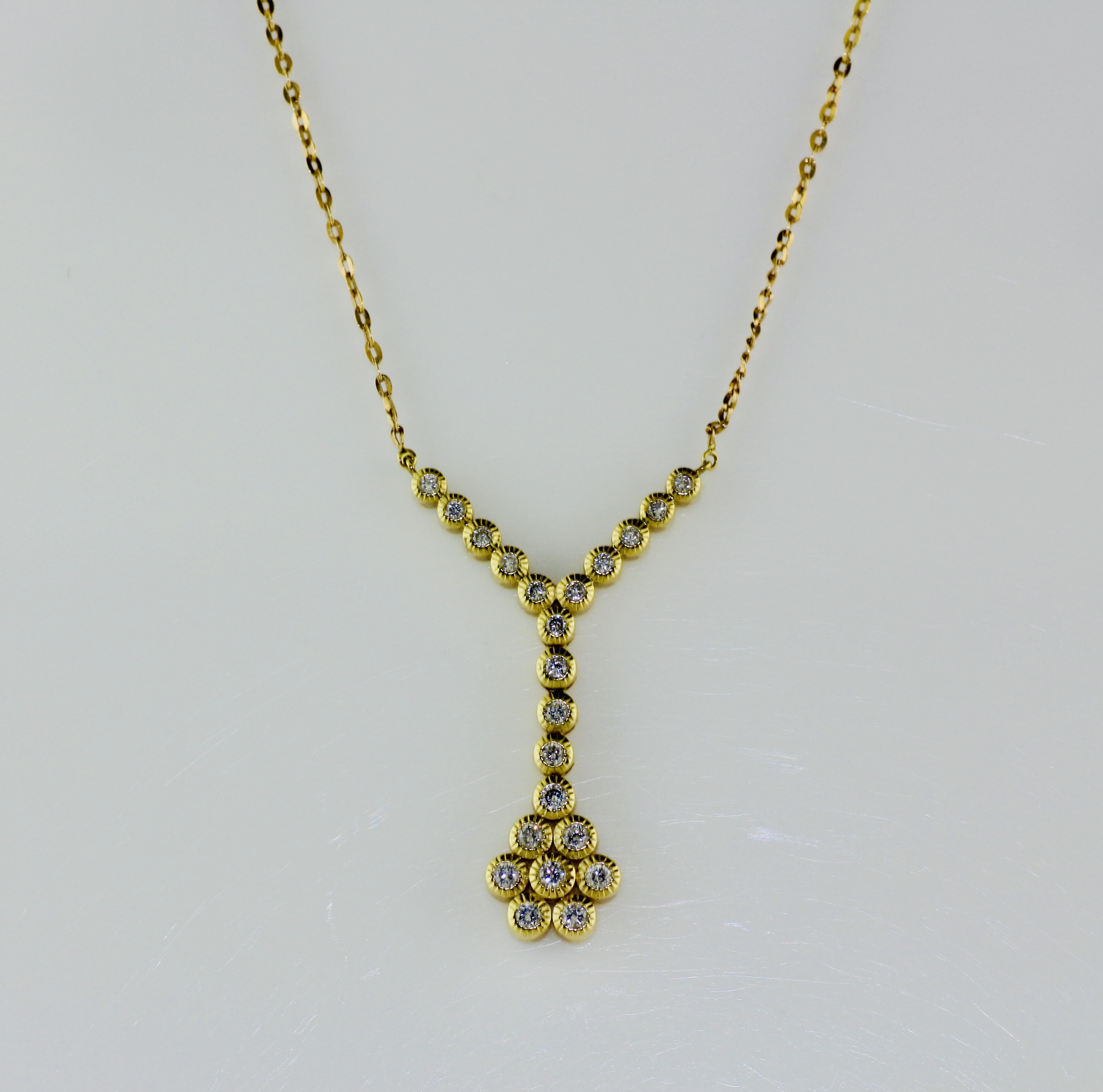 14K Diamond "Y" Necklace