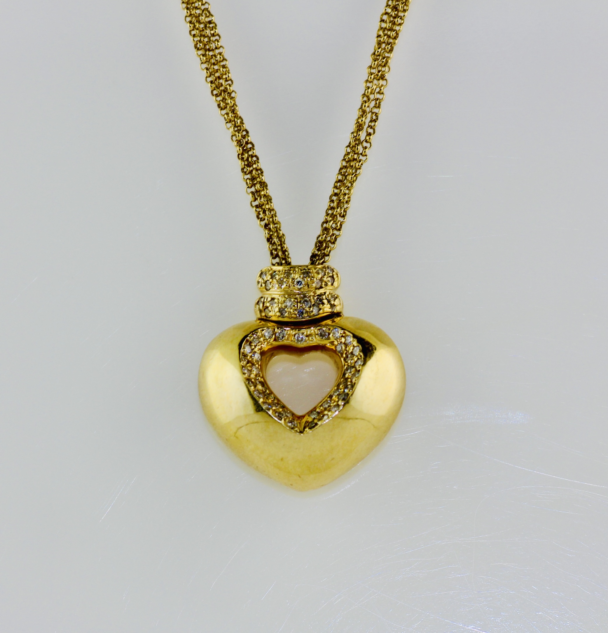 14K Yellow Gold Diamond (0.50ctw) Heart Pendant